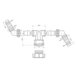 McAlpine Twin Hose Connector 40mm