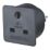 Masterplug  13A Unfused Travel Adaptor Black