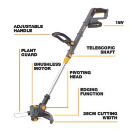 Titan  TTI1199GGT 18V 1 x 2.0Ah Li-Ion TXP Brushless Cordless Grass Trimmer