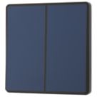 British General Evolve 20A 16AX 2-Gang 2-Way Light Switch  Blue