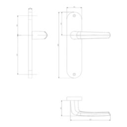 Cooke & Lewis Amga Lever on Backplate Handle Pair Satin Nickel