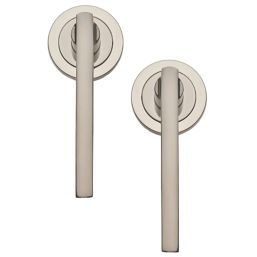 Designer Levers Scylla Lever on Rose Door Handle Pair Black Nickel