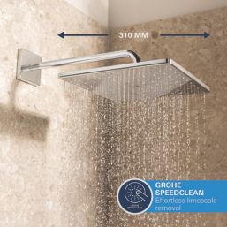 Grohe Precision 310 Cube HP Rear-Fed Concealed Chrome Thermostatic Cube Shower System