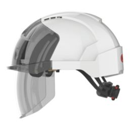 JSP EVO VISTAShield Safety Helmet with Integrated Face Shield White