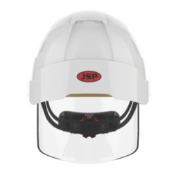JSP EVO VISTAShield Safety Helmet with Integrated Face Shield White