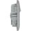 British General Nexus Metal 13A 2-Gang SP Switched Socket + 3.25A 65W 2-Outlet Type C USB Charger Brushed Steel with Grey Inserts