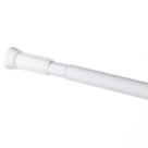 Straight Extendable Shower Curtain Rail Aluminium White 700-1200mm