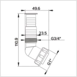Flomasta Appliance Hose Connector 1½"