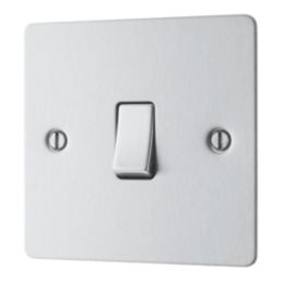 LAP  20A 16AX 1-Gang 2-Way Light Switch  Brushed Stainless Steel
