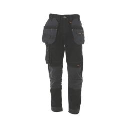 DeWalt Harrison Work Trousers Black/Grey 38" W 31" L