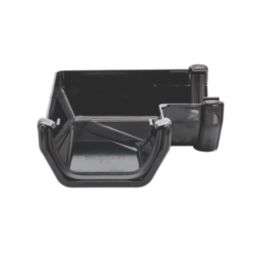 FloPlast  uPVC 90° Square Gutter Angle Black 114mm