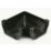 FloPlast  uPVC 90° Square Gutter Angle Black 114mm