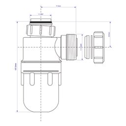 McAlpine C10 Bottle Trap White 40mm