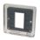 Hager Sollysta WRP1EUBSB 1-Module Modular Faceplate Brushed Steel with Black Inserts
