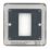 Hager Sollysta WRP1EUBSB 1-Module Modular Faceplate Brushed Steel with Black Inserts