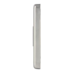 Hager Sollysta WRP1EUBSB 1-Module Modular Faceplate Brushed Steel with Black Inserts