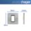 Hager Sollysta WRP1EUBSB 1-Module Modular Faceplate Brushed Steel with Black Inserts