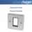 Hager Sollysta WRP1EUBSB 1-Module Modular Faceplate Brushed Steel with Black Inserts