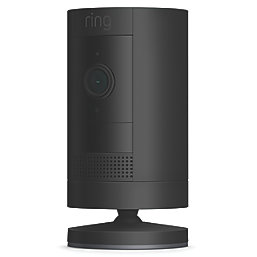 Ring Stick Up Battery-Powered Black Wireless 1080p Indoor & Outdoor Round Smart Camera