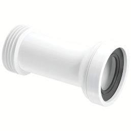 McAlpine  Rigid Straight WC Connector White 260mm