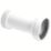 McAlpine  Rigid Straight WC Connector White 260mm