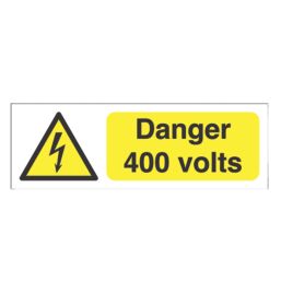Essentials  'Danger 400V' Electrical Warning Labels 75mm x 25mm