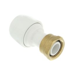 Hep2O  Plastic Push-Fit Straight Tap Connector 22mm x 3/4"