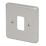 MK Grid Plus 1-Module Grid Faceplate Grey