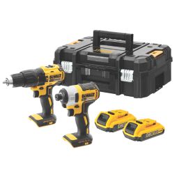 DeWalt DCK2060D2T-SFGB 18V 2 x 2.0Ah Li-Ion XR Brushless Cordless Combi Drill and Impact Driver Twin Pack