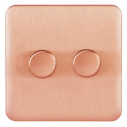 Schneider Electric Lisse Deco 2-Gang 2-Way LED Dimmer Switch  Copper