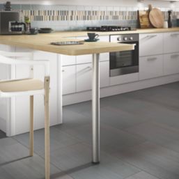 Rothley Worktop Leg Brushed Steel 870-895mm