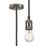 Knightsbridge Vintage 1.8m Pendant Set Light Fitting E27 Black Nickel 3 1/2"