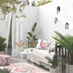 Sandtex 5Ltr Fine Textured Pure Brilliant White Masonry Paint