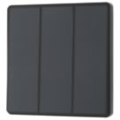 British General Evolve 20A 16AX 3-Gang 2-Way Light Switch  Grey