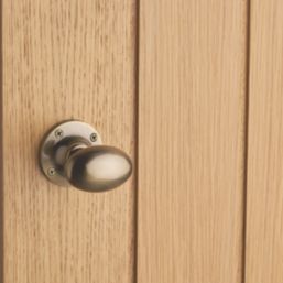 Designer Levers Oval Mortice Door Knob Pair Antique Brass 55mm