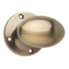 Designer Levers Oval Mortice Door Knob Pair Antique Brass 55mm
