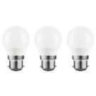 LAP  B22 Mini Globe LED Light Bulb  470lm 4.2W 3 Pack