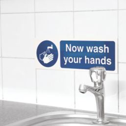 Essentials 'Now Wash Your Hands' Sign 50mm x 200mm