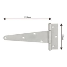 Smith & Locke Matt Silver Tee Hinges 204mm 2 Pack