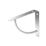 Essentials Cove Shelf Brackets Chrome 180mm x 180mm 4 Pack