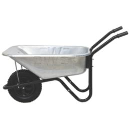 Walsall Professional Pneumatic Wheels Wheelbarrow Galvanised 120Ltr