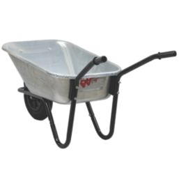Walsall Professional Pneumatic Wheels Wheelbarrow Galvanised 120Ltr