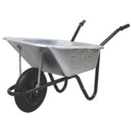 Walsall Professional Pneumatic Wheels Wheelbarrow Galvanised 120Ltr