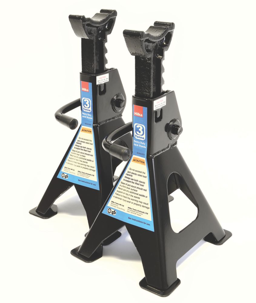 Hilka ProCraft 3 Tonne Ratchet Axle Stands Screwfix