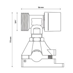 Flomasta Self-Cutting Tap 15mm x 3/4"