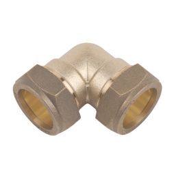 Flomasta  Brass Compression Equal 90° Elbow 28mm