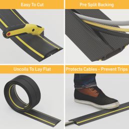 D-Line  Cable Cover 9m Black / Yellow