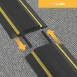 D-Line  Cable Cover 9m Black / Yellow