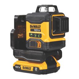 DEWALT DCLE34031D1-GB 18V 1 x 2Ah Li-Ion XR Green Self-Levelling Multi-Line Laser Level