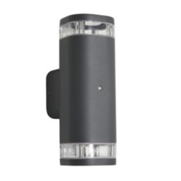 Zinc EOS Outdoor Wall Light With Photocell Anthracite - Screwfix